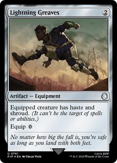 Lightning Greaves (Surge Foil) (761) [Fallout] foil - Deck Out Gaming