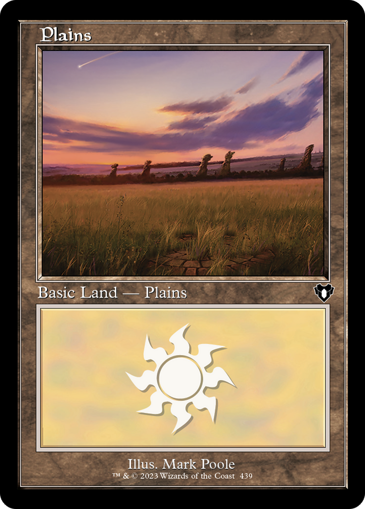 Plains (439) (Retro Frame) (439) [Commander Masters] foil - Deck Out Gaming
