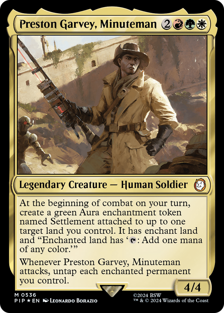 Preston Garvey, Minuteman (Surge Foil) (536) [Fallout] foil - Deck Out Gaming