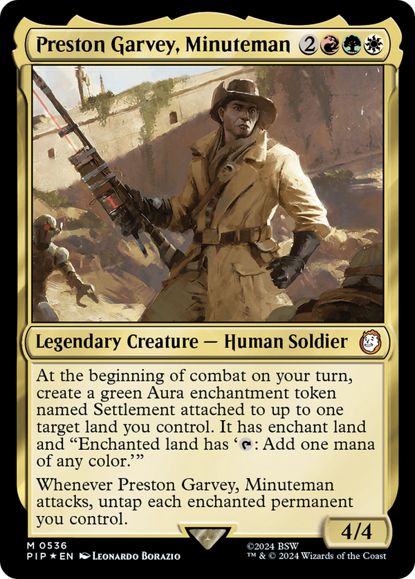 Preston Garvey, Minuteman (Surge Foil) (536) [Fallout] foil - Deck Out Gaming