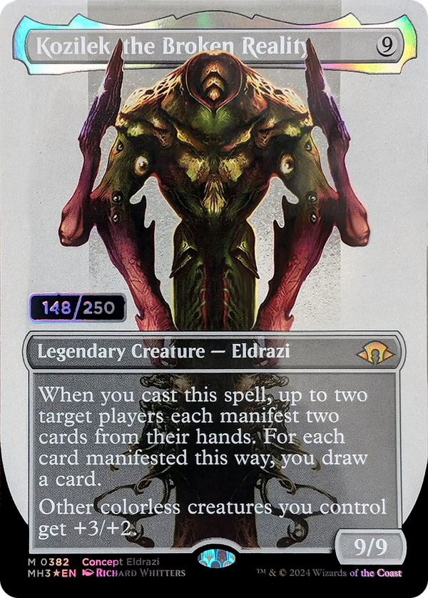 Kozilek, the Broken Reality (Borderless) (Serial Numbered) (382) [Modern Horizons 3] foil - Deck Out Gaming