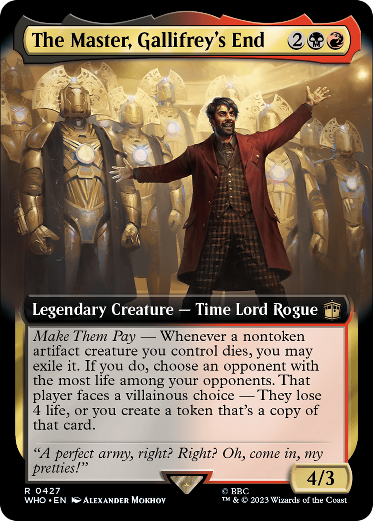 The Master, Gallifrey's End (Extended Art) (427) [Doctor Who] foil - Deck Out Gaming
