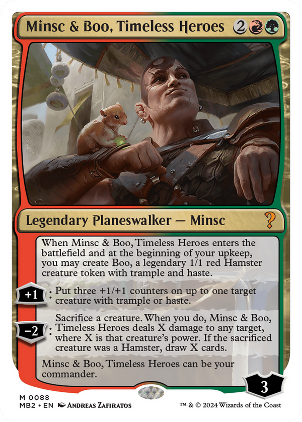 Minsc & Boo, Timeless Heroes (White Border) (88) [Mystery Booster 2] - Deck Out Gaming