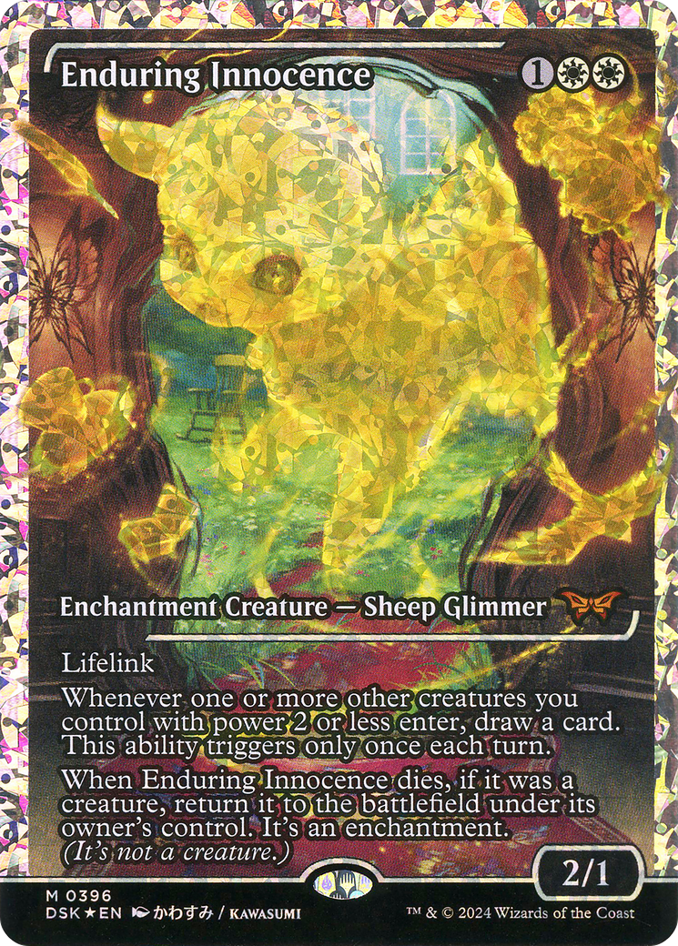 Enduring Innocence (Showcase) (Fracture Foil) (396) [Duskmourn: House of Horror] foil - Deck Out Gaming
