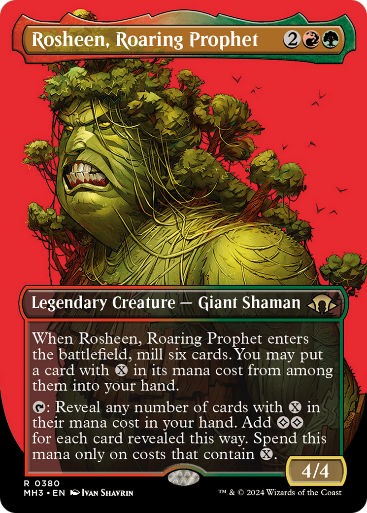 Rosheen, Roaring Prophet (Borderless) (380) [Modern Horizons 3] foil