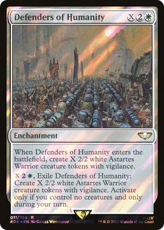 Defenders of Humanity (Surge Foil) (11) [Warhammer 40,000 Commander] foil - Deck Out Gaming