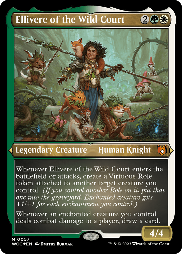 Ellivere of the Wild Court (Display Commander) - Thick Stock (57) [Wilds of Eldraine Commander] foil - Deck Out Gaming