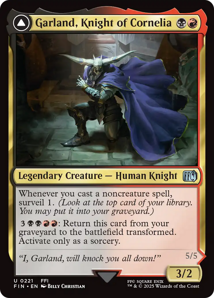 Garland, Knight of Cornelia // Chaos, the Endless (221) [FINAL FANTASY] foil - Deck Out Gaming