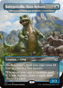 Babygodzilla, Ruin Reborn - Pollywog Symbiote (372) [Ikoria: Lair of Behemoths] foil - Deck Out Gaming