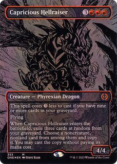Capricious Hellraiser (Oil Slick Raised Foil) (353) [Phyrexia: All Will Be One] foil - Deck Out Gaming