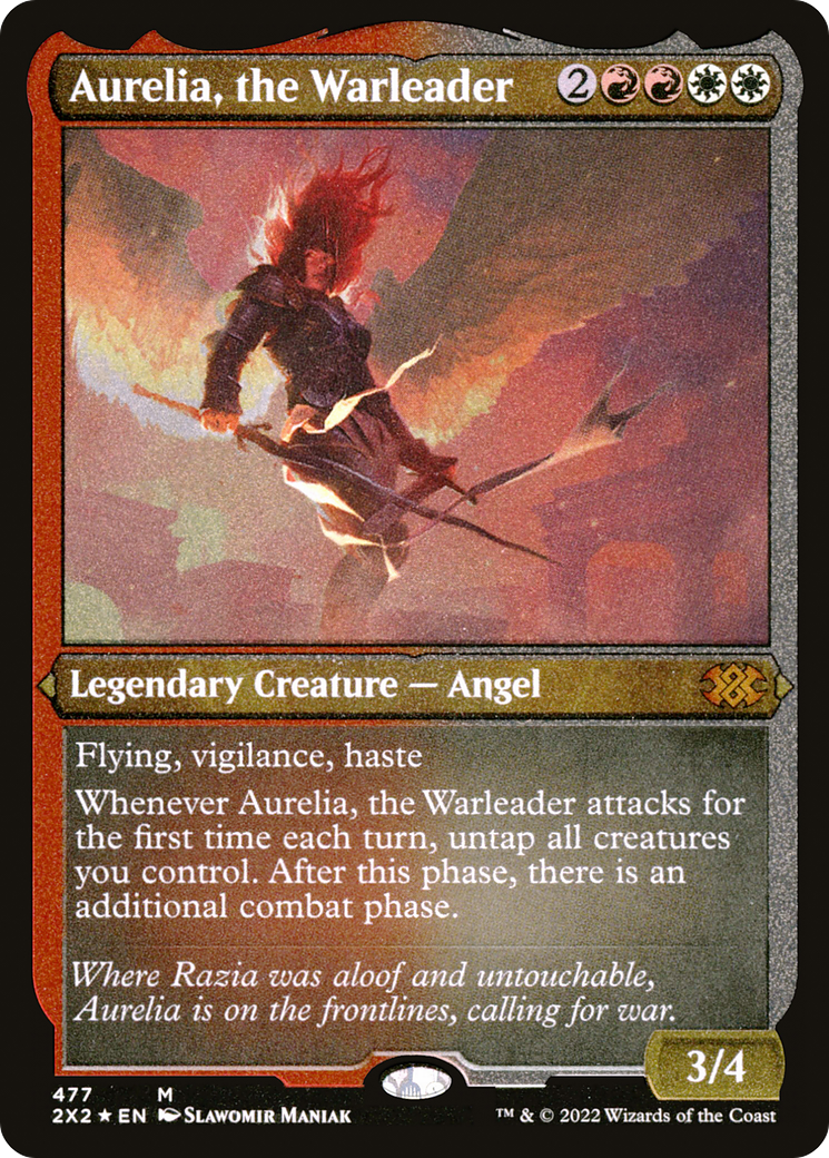 Aurelia, the Warleader (Foil Etched) (477) [Double Masters 2022] foil - Deck Out Gaming