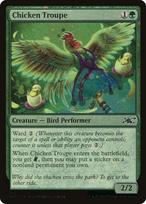 Chicken Troupe (Galaxy Foil) (419) [Unfinity] foil - Deck Out Gaming