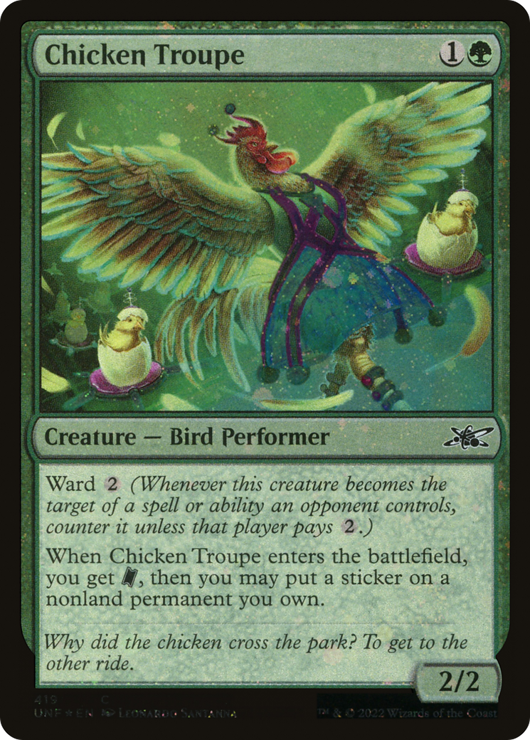 Chicken Troupe (Galaxy Foil) (419) [Unfinity] foil - Deck Out Gaming