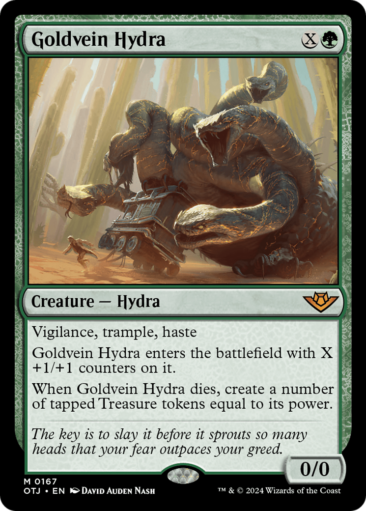 Goldvein Hydra (167) [Outlaws of Thunder Junction] foil - Deck Out Gaming