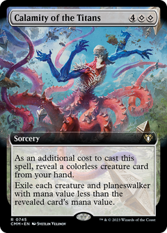 Calamity of the Titans (Extended Art) (745) [Commander Masters] foil - Deck Out Gaming