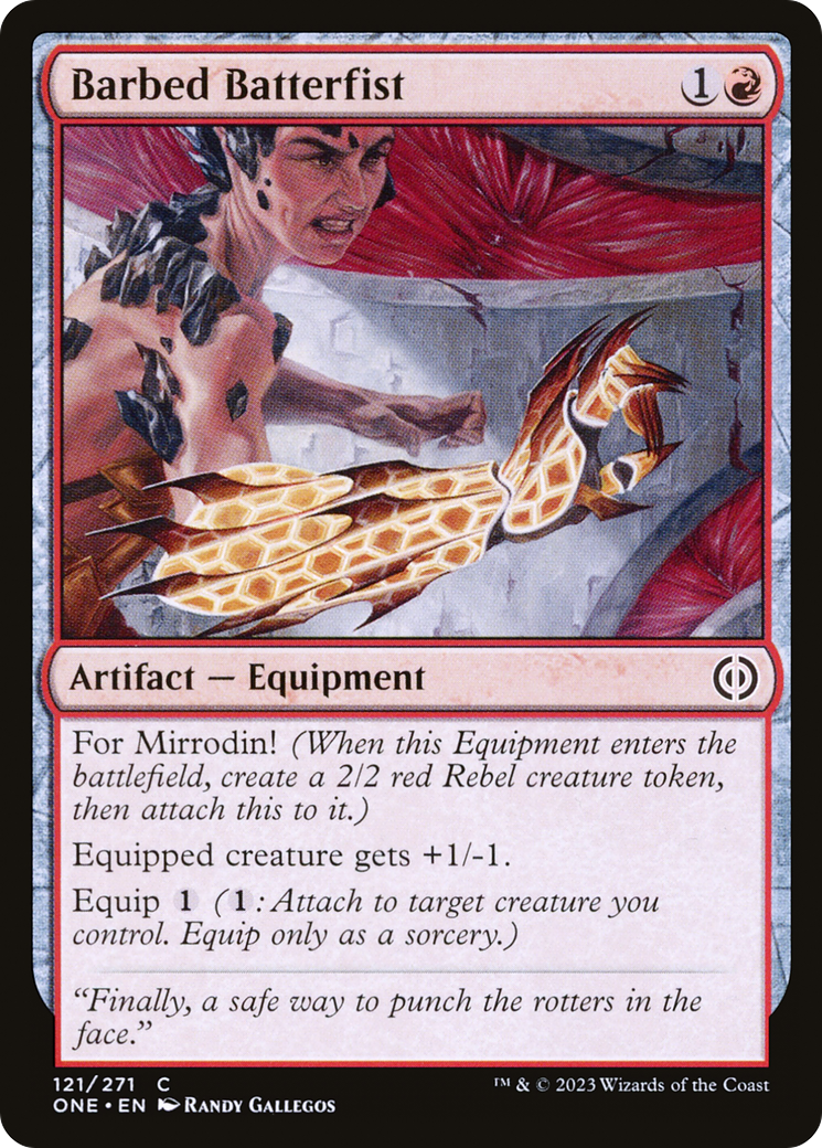 Barbed Batterfist (121) [Phyrexia: All Will Be One] foil - Deck Out Gaming