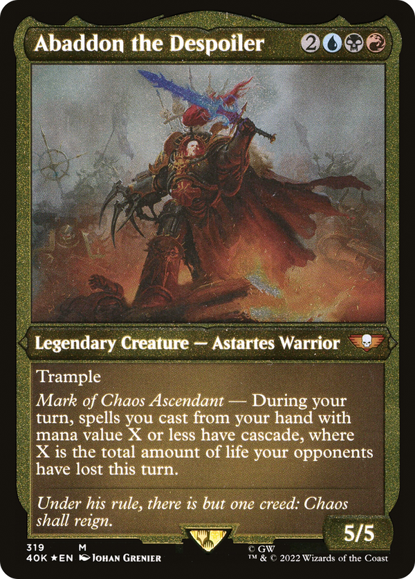 Abaddon the Despoiler (319) [Warhammer 40,000 Commander] etched - Deck Out Gaming