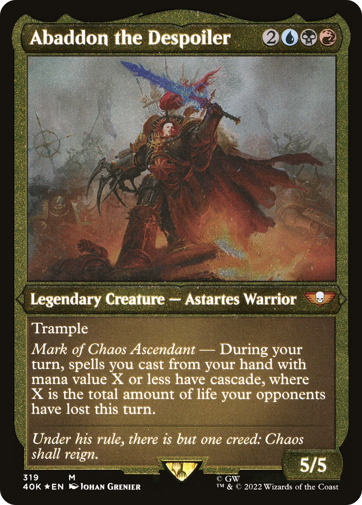 Abaddon the Despoiler (319) [Warhammer 40,000 Commander] etched - Deck Out Gaming
