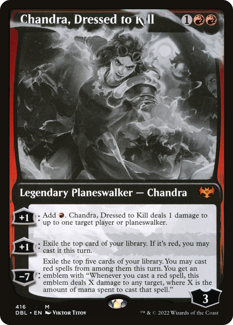 Chandra, Dressed to Kill (416) [Innistrad: Double Feature] foil - Deck Out Gaming