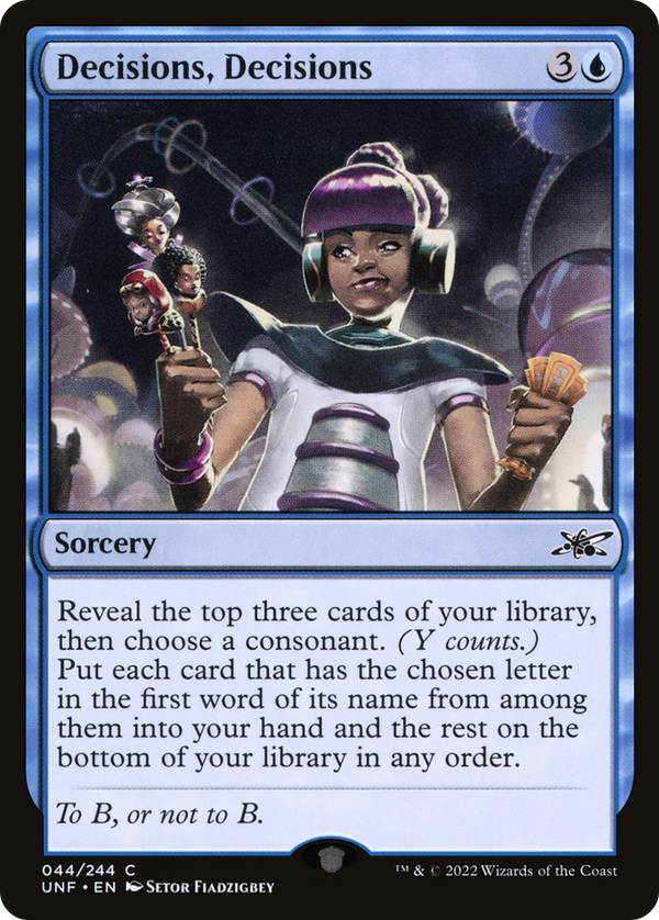 Decisions, Decisions (44) [Unfinity] foil - Deck Out Gaming