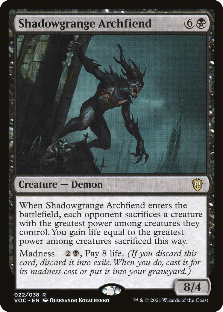 Shadowgrange Archfiend (22) [Commander: Innistrad: Crimson Vow] - Deck Out Gaming