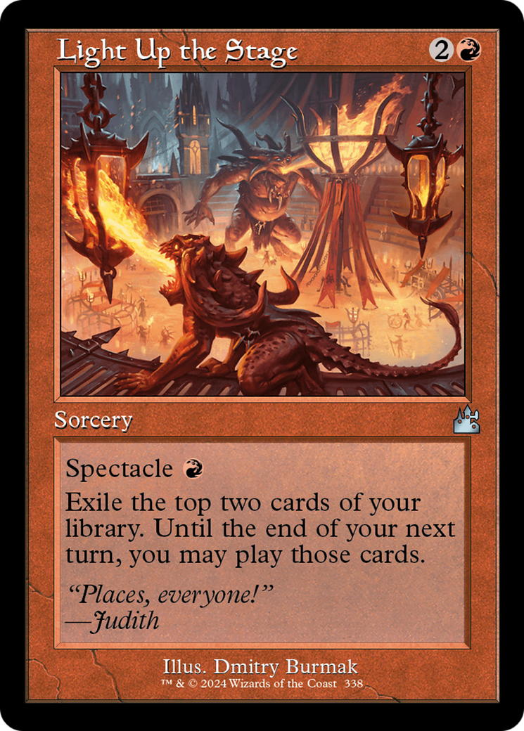 Light Up the Stage (Retro Frame) (338) [Ravnica Remastered] foil - Deck Out Gaming