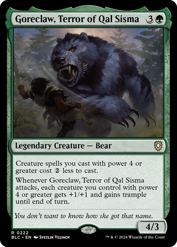 Goreclaw, Terror of Qal Sisma (222) [Bloomburrow Commander] - Deck Out Gaming