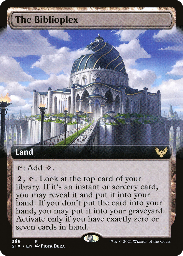 The Biblioplex (Extended Art) (359) [Strixhaven: School of Mages] foil - Deck Out Gaming
