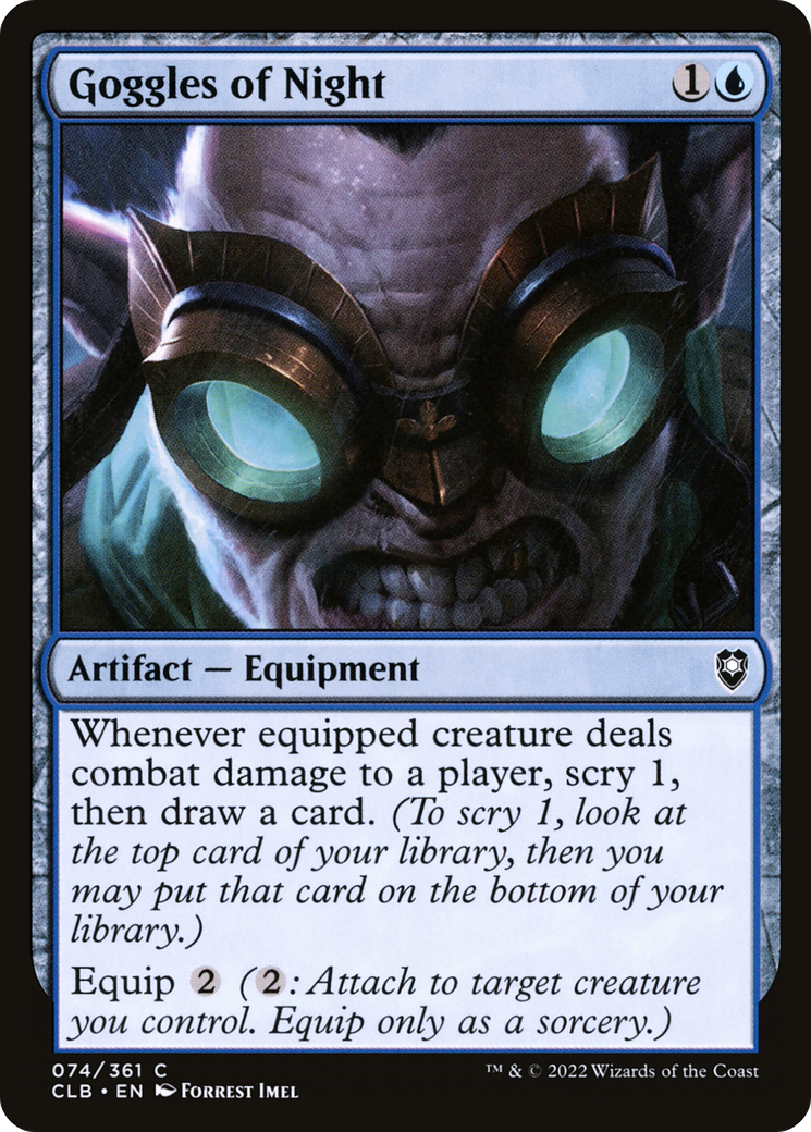 Goggles of Night (74) [Commander Legends: Battle for Baldur's Gate] - Deck Out Gaming