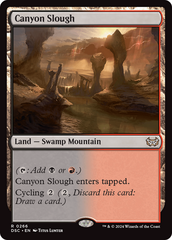 Canyon Slough (266) [Duskmourn: House of Horror Commander] - Deck Out Gaming