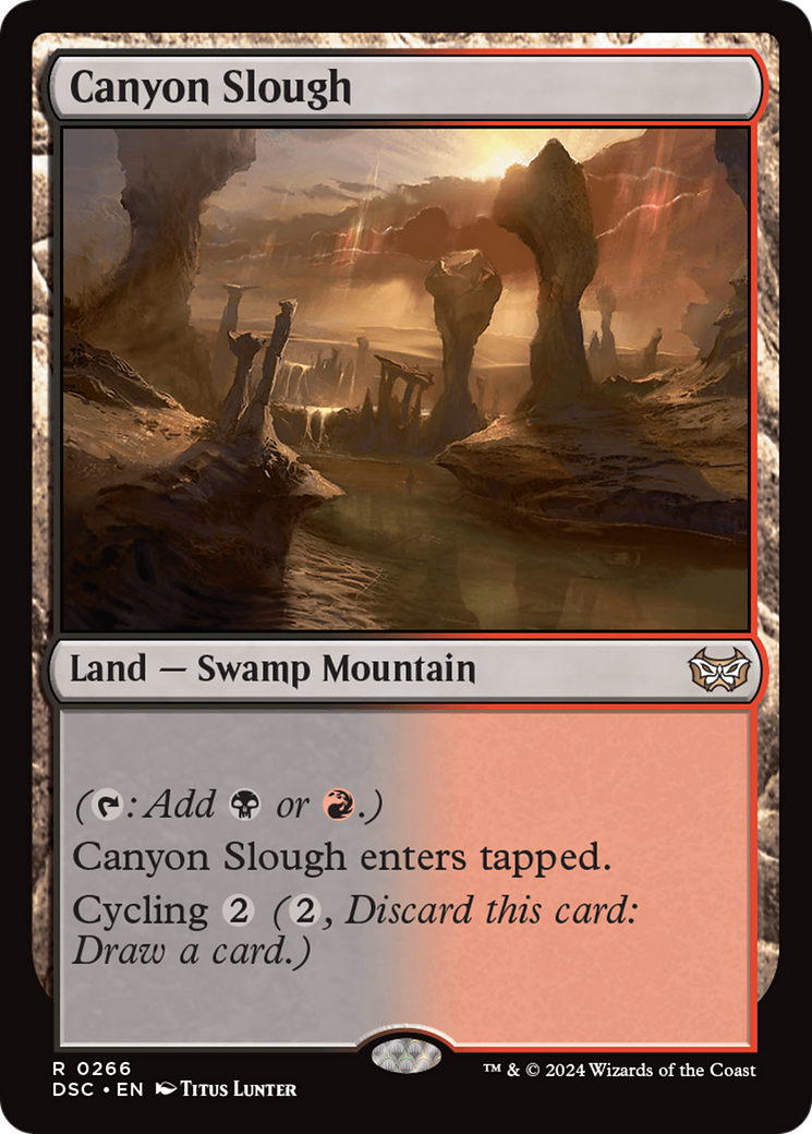 Canyon Slough (266) [Duskmourn: House of Horror Commander] - Deck Out Gaming