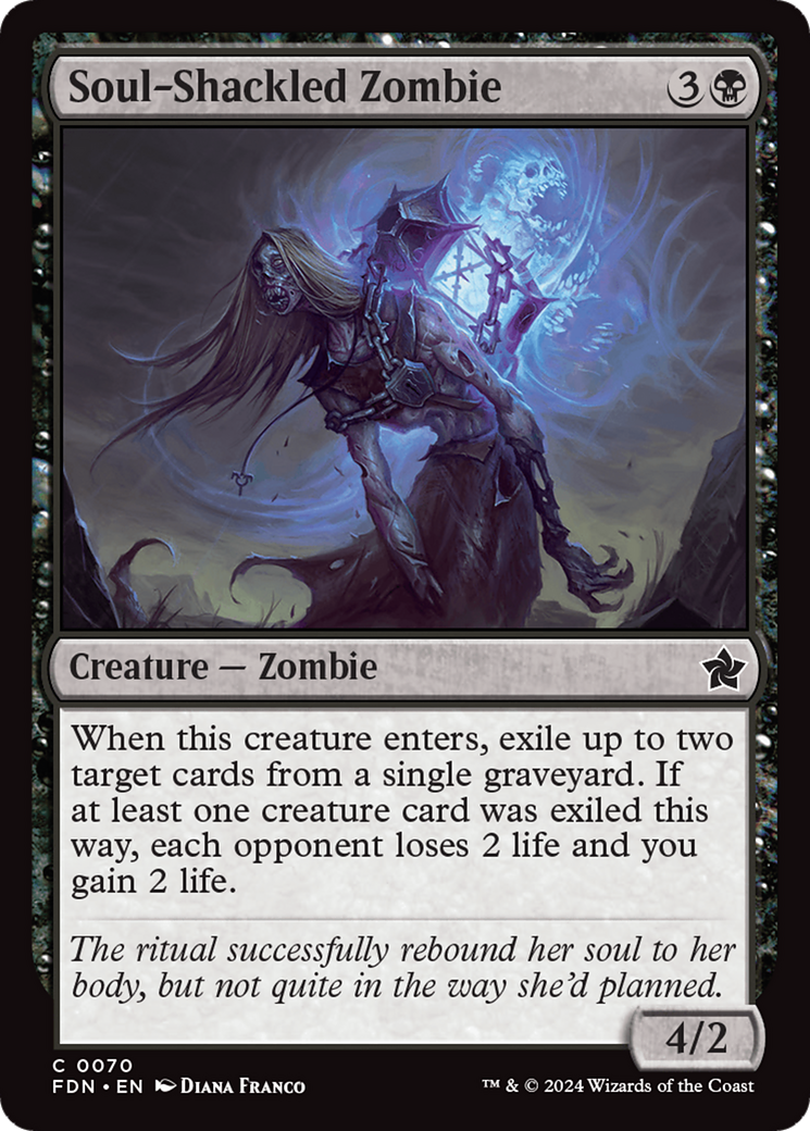 Soul-Shackled Zombie (70) [Foundations] foil - Deck Out Gaming