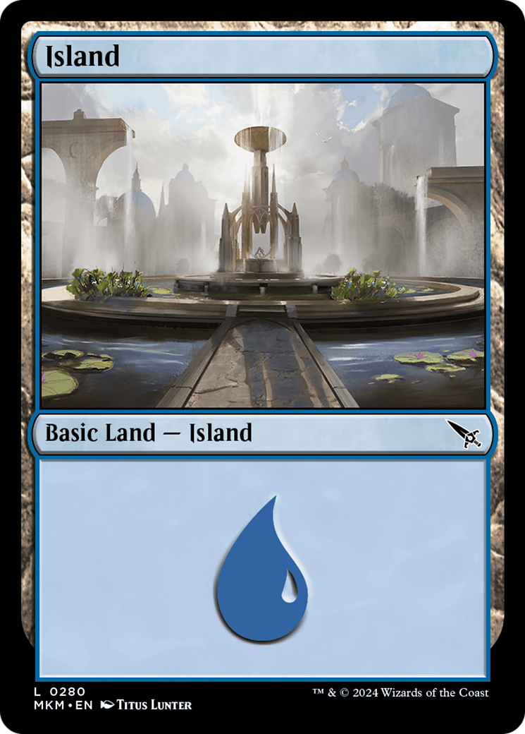 Island (0280) (280) [Murders at Karlov Manor] foil - Deck Out Gaming
