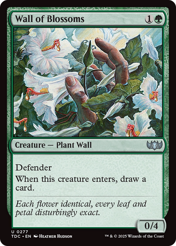 Wall of Blossoms (277) [Commander: Tarkir: Dragonstorm] - Deck Out Gaming