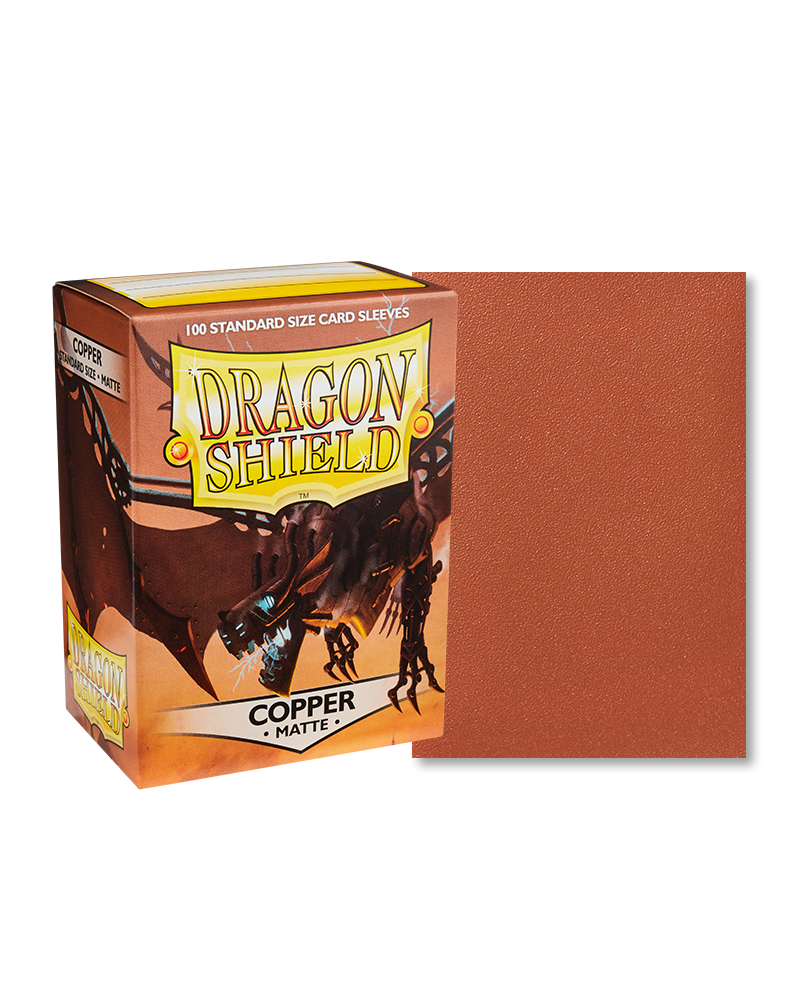 Dragon Shield Standard Size Matte Sleeves - Copper - 100 Count