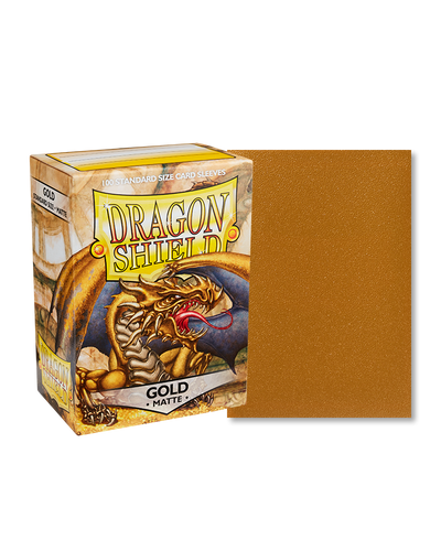 Dragon Shield Standard Size Matte Sleeves - Gold - 100 Count