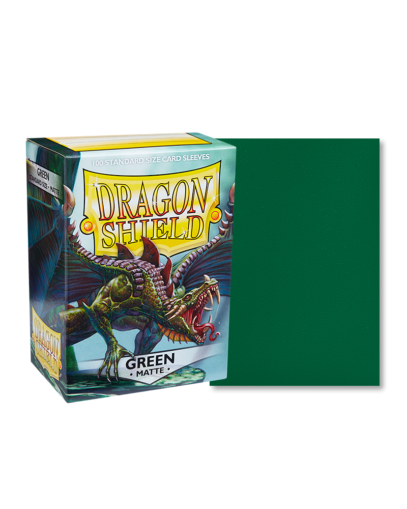 Dragon Shield Standard Size Matte Sleeves - Green - 100 Count