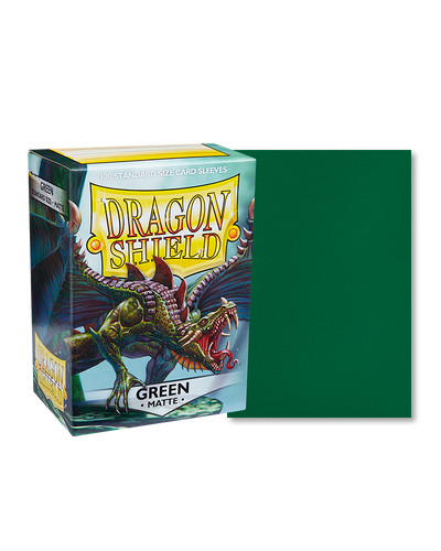 Dragon Shield Standard Size Matte Sleeves - Green - 100 Count