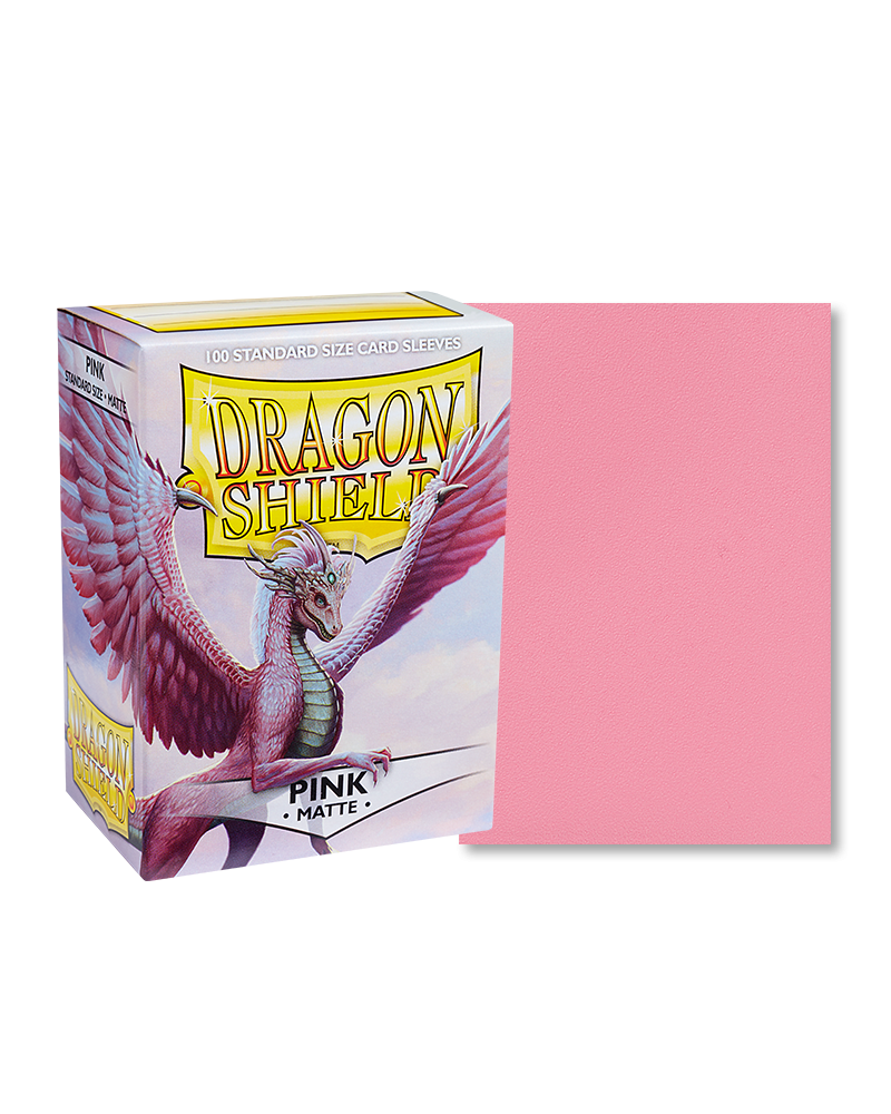 Dragon Shield Standard Size Matte Sleeves - Pink - 100 Count