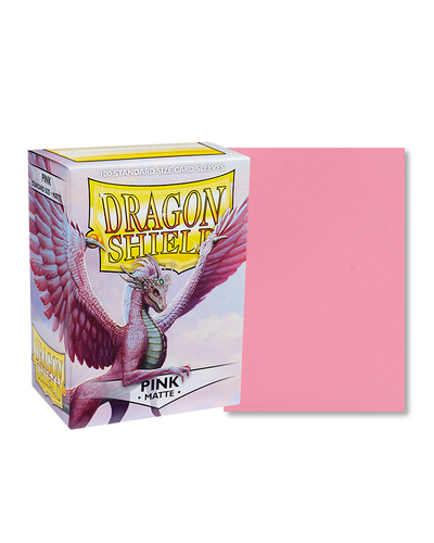 Dragon Shield Standard Size Matte Sleeves - Pink - 100 Count