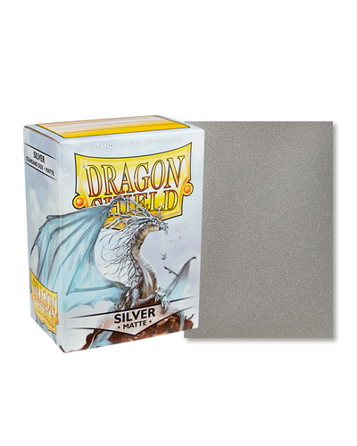 Dragon Shield Standard Size Matte Sleeves - Silver - 100 Count