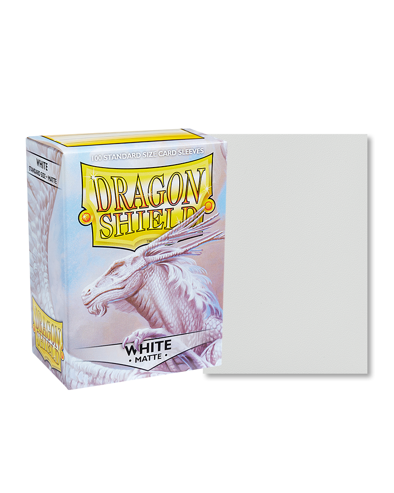 Dragon Shield Standard Size Matte Sleeves - White - 100 Count