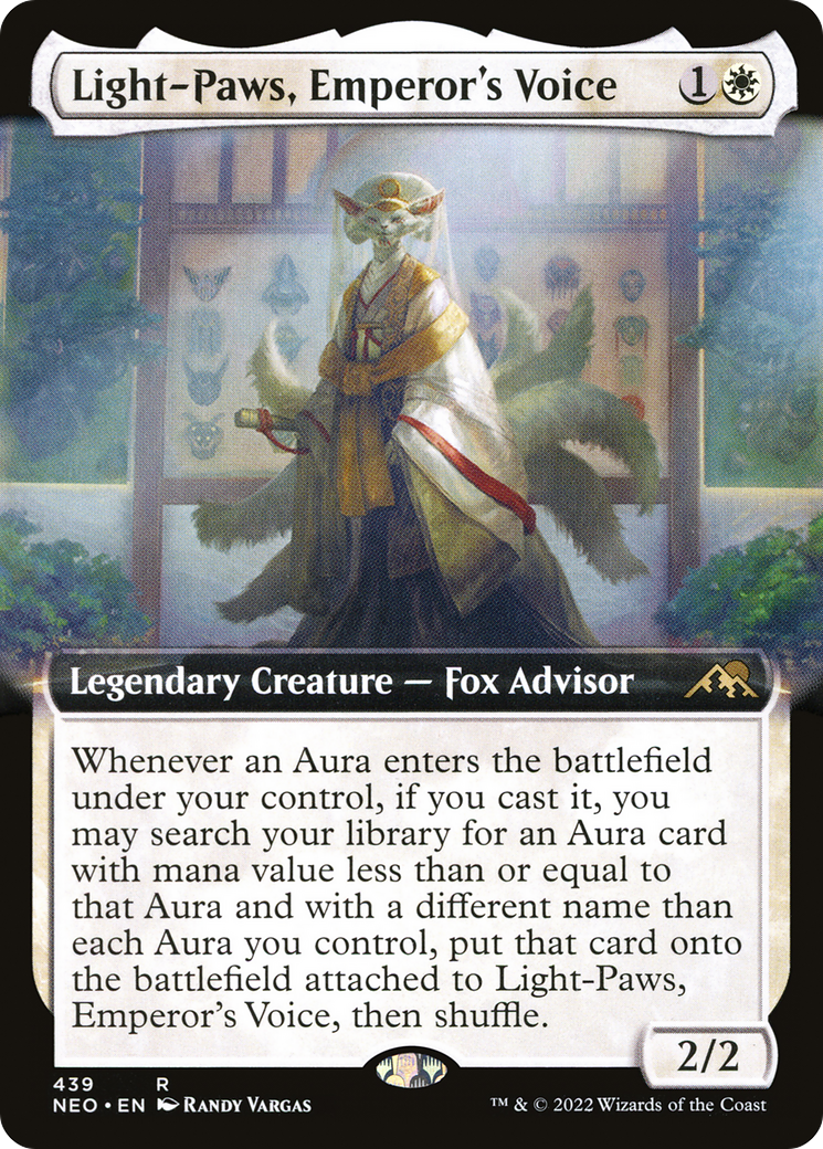 Light-Paws, Emperor's Voice (Extended Art) (439) [Kamigawa: Neon Dynasty] foil - Deck Out Gaming