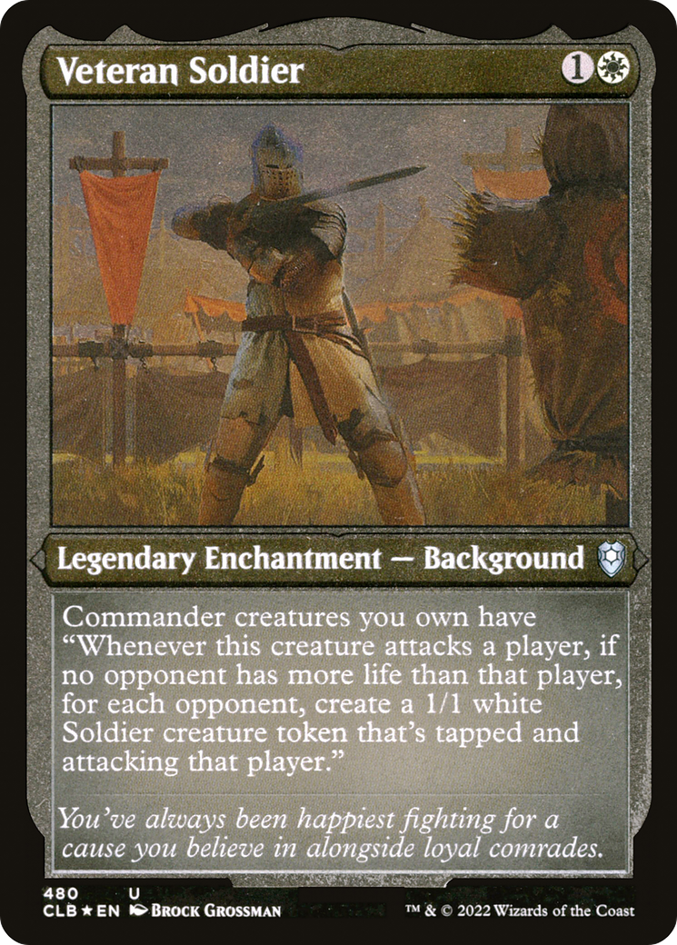 Veteran Soldier (480) [Commander Legends: Battle for Baldur's Gate] etched - Deck Out Gaming