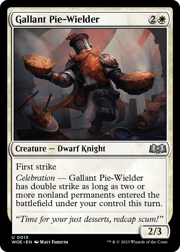 Gallant Pie-Wielder (15) [Wilds of Eldraine] foil - Deck Out Gaming
