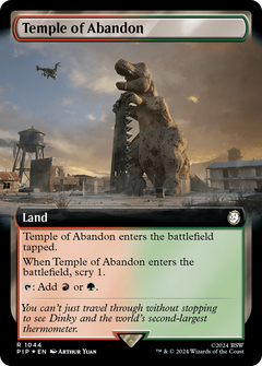 Temple of Abandon (Extended Art) (Surge Foil) (1044) [Fallout] foil - Deck Out Gaming