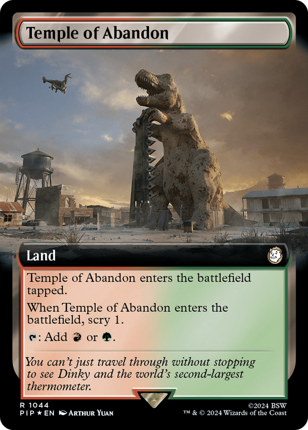 Temple of Abandon (Extended Art) (Surge Foil) (1044) [Fallout] foil - Deck Out Gaming