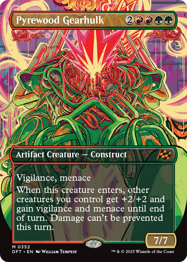 Pyrewood Gearhulk (Borderless) (352) [Aetherdrift] foil - Deck Out Gaming