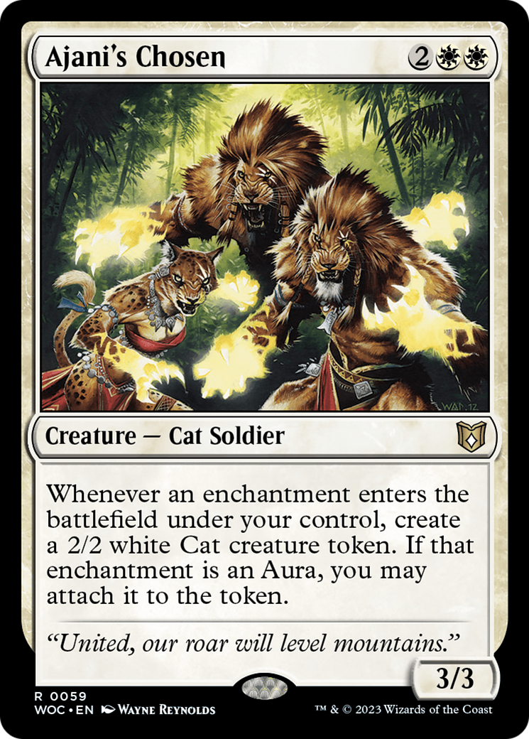 Ajani's Chosen (59) [Wilds of Eldraine Commander] - Deck Out Gaming