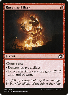 Raze the Effigy (156) [Innistrad: Midnight Hunt] foil - Deck Out Gaming